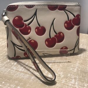 Coach Cherry Print Wristlet NWT